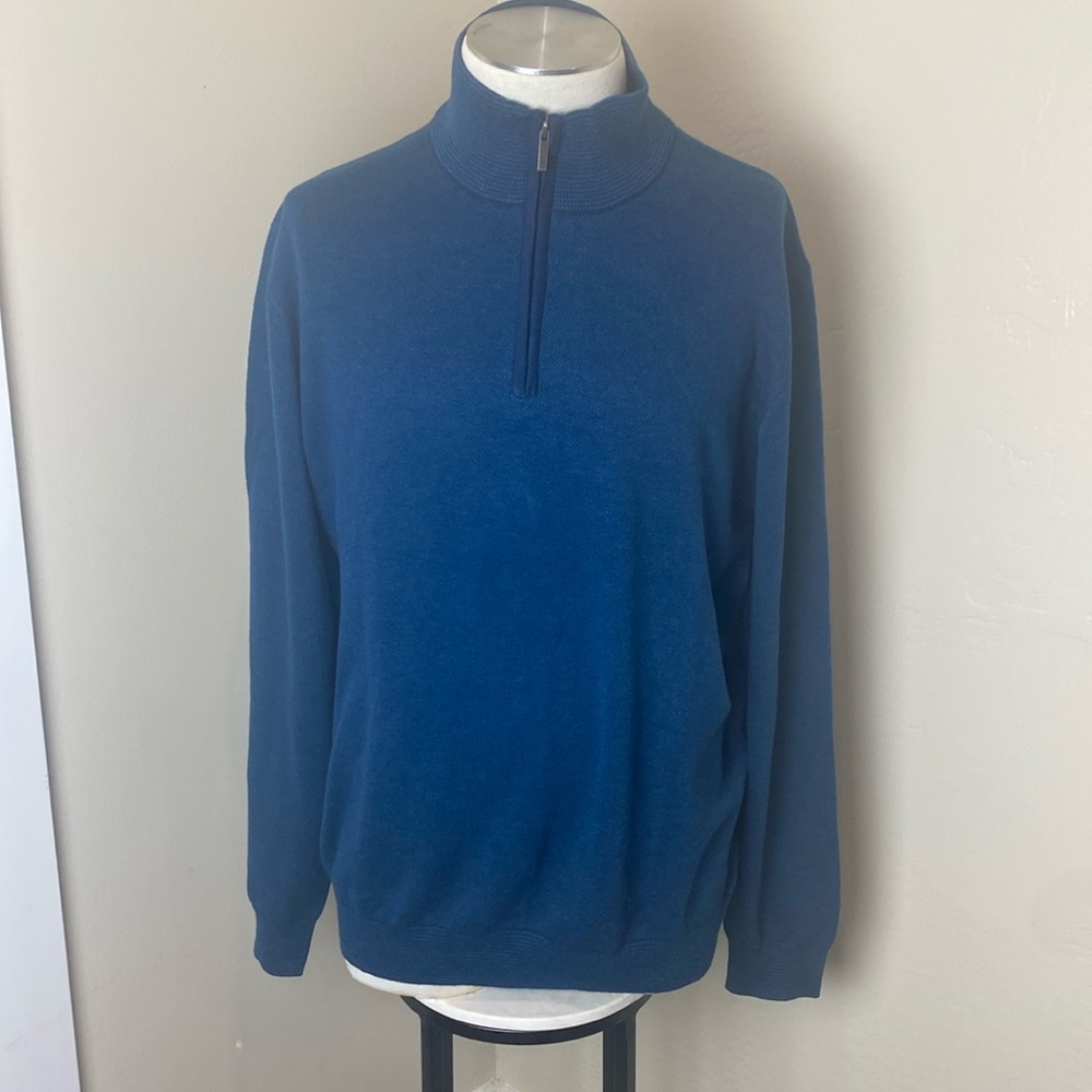 Blue Quarter-Zip Pullover